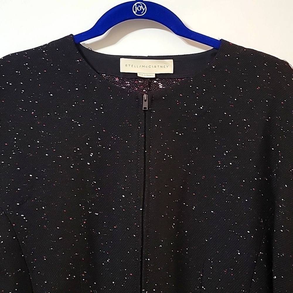 Stella McCartney Black Blazer with Textured Pattern